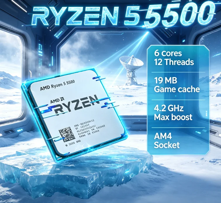 Amd Cpu Ryzen 5 - Processador Desktop AMD Ryzen 5 5500