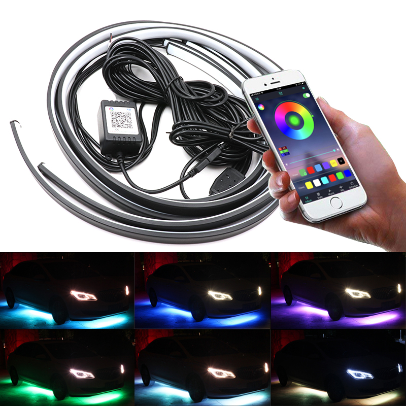 Rgb Underglow Strip - Niscarda-rgb conduziu a tira clara, 12v,
