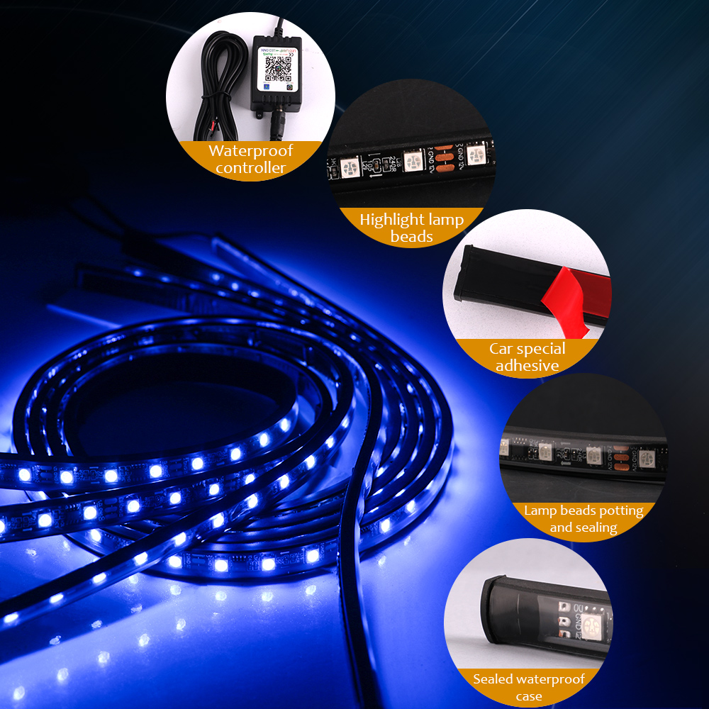 Carro Underglow RGB Luzes LED  - Rgb Underglow Strip avaliação e preço