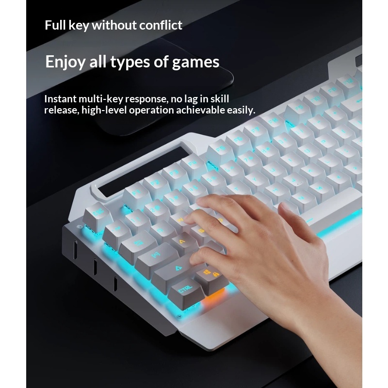 Combo de Teclado Mecânico Sem  - Keyboard Gaming Blue Switch avaliação e preço