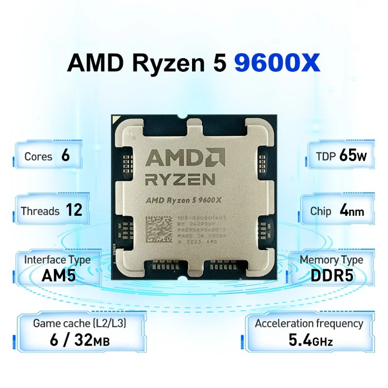 Processador AMD Ryzen 5 9600X  - Amd Cpu Ryzen 5 avaliação e preço