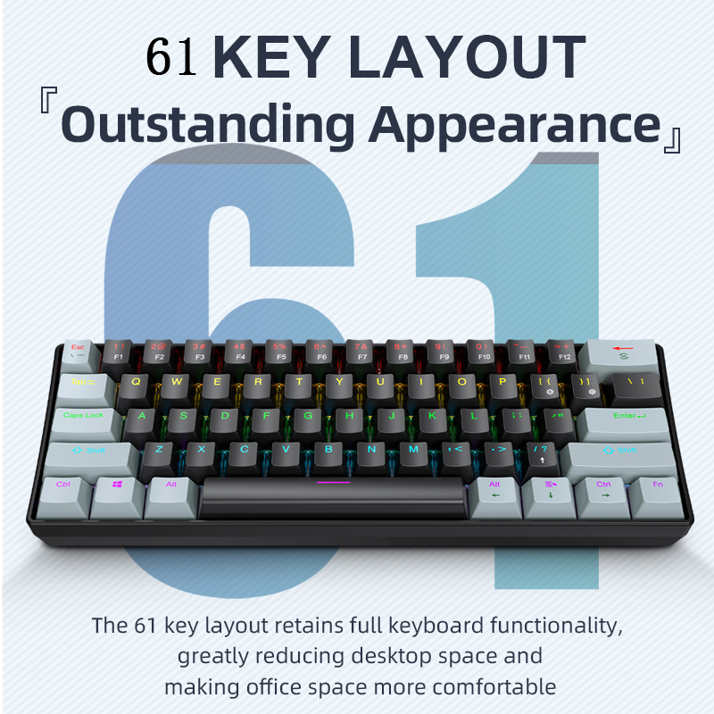 Teclado Mecânico Gamer APAYADO - Keyboard Gaming Blue Switch avaliação e preço