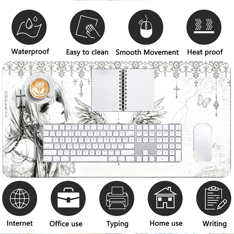 Mousepad de Couro Preto e Bran - Gaming Keyboard Esports avaliação e preço