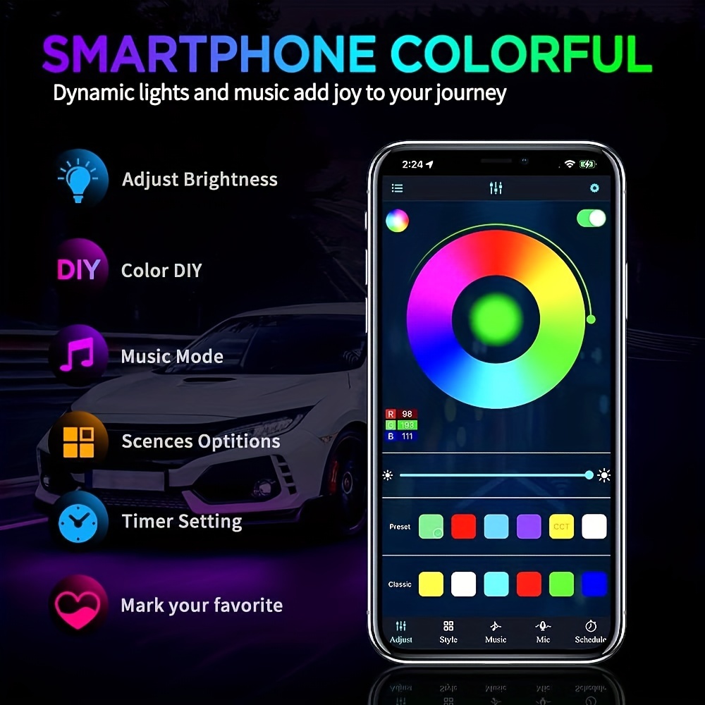 Faixa de luz subbrilhante para - Rgb Underglow Strip avaliação e preço