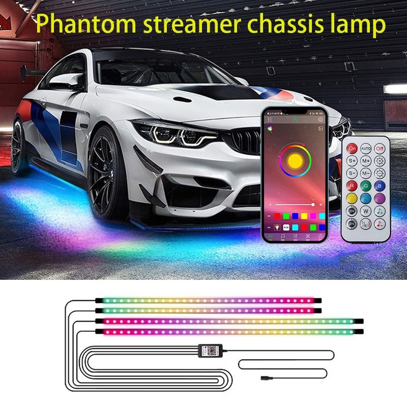 4 em 1 carro flexível underglo - Rgb Underglow Strip avaliação e preço