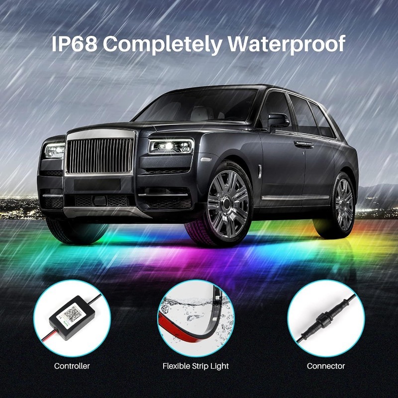 4 em 1 carro flexível underglo - Rgb Underglow Strip avaliação e preço